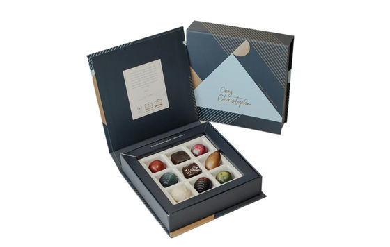 Caixas do presente 1200g Grey Board Custom Food Packaging do chocolate
