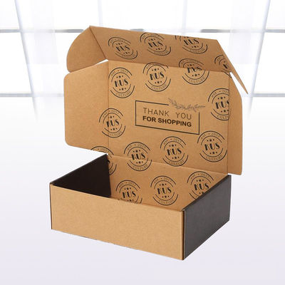 E não tóxico reciclado flauta corrugou o logotipo de envio pelo correio de papel da impressão da caixa