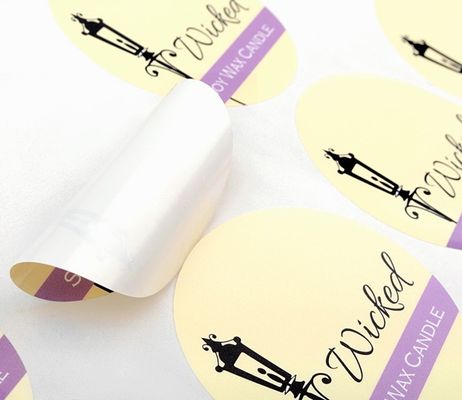 AQU envernizam a etiqueta autoadesiva Rolls da etiqueta de Logo Pantone CMYK