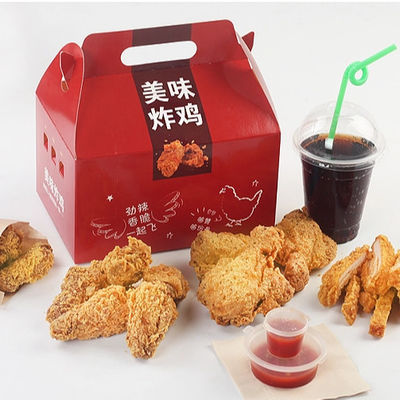 Óleo BOPP Fried Chicken Box Varnishing Sealable de Borad do marfim anti