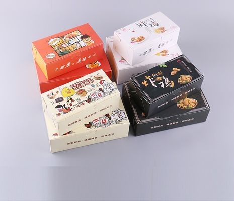 Óleo BOPP Fried Chicken Box Varnishing Sealable de Borad do marfim anti