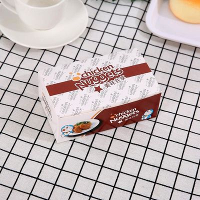 Óleo BOPP Fried Chicken Box Varnishing Sealable de Borad do marfim anti