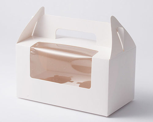 Cor feita sob encomenda reciclada de 400gsm FBB Mini Cake Box With Handle