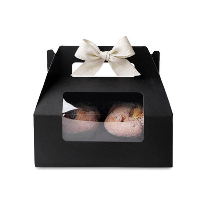 Cor feita sob encomenda reciclada de 400gsm FBB Mini Cake Box With Handle