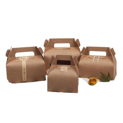 Caixas do empacotamento de alimento do costume da altura 8cm da padaria do bolo com punho