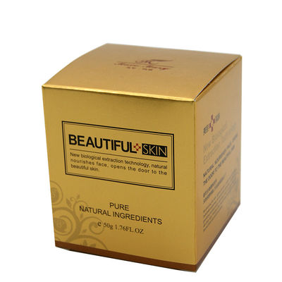 Empacotamento descartável da cor 325g Art Paper Box Cosmetic Gift do ouro