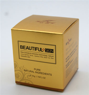 Empacotamento descartável da cor 325g Art Paper Box Cosmetic Gift do ouro