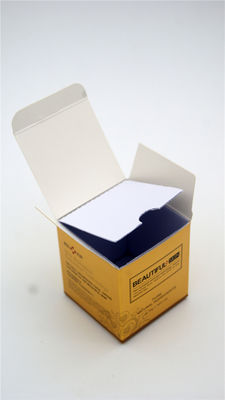 Empacotamento descartável da cor 325g Art Paper Box Cosmetic Gift do ouro