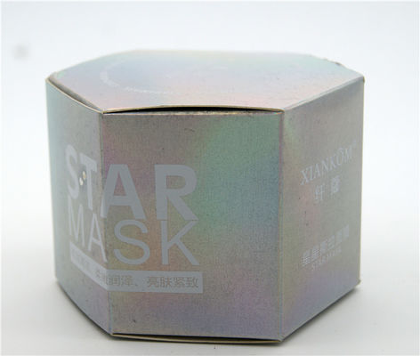 O empacotamento cosmético de papel iridescente feito sob encomenda de CMYK encaixota a impressão UV