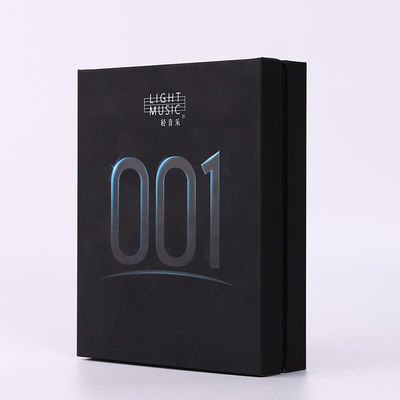 Preto Exquisit luxuoso Matte Men Gift Boxes Lid do retângulo e base