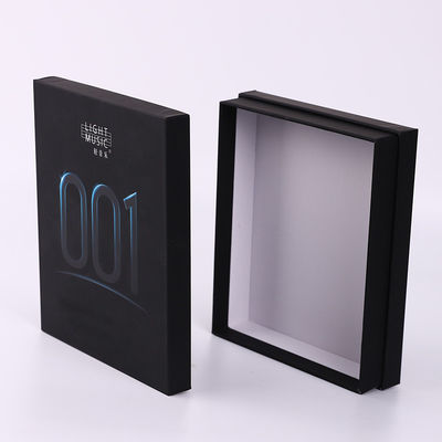 Preto Exquisit luxuoso Matte Men Gift Boxes Lid do retângulo e base