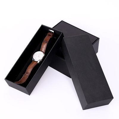 Preto Exquisit luxuoso Matte Men Gift Boxes Lid do retângulo e base