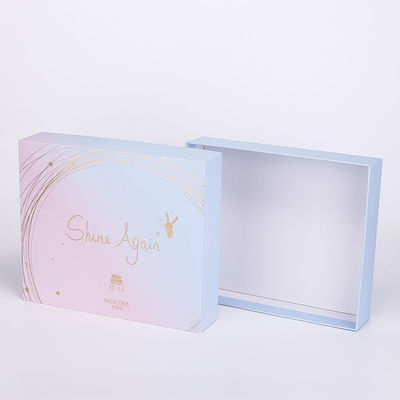 300gsm azul cor-de-rosa Art Paper Custom Luxury Apparel encaixota o carimbo quente