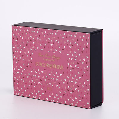 A embalagem cor-de-rosa personalizada do presente da folha de ouro de CMYK encaixota a tampa magnética