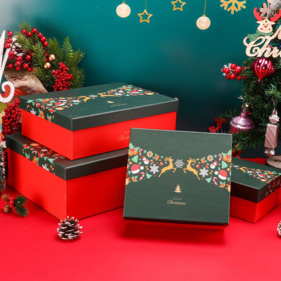 Caixas de empacotamento do Natal da capa dura do cartão alguma cor de PMS