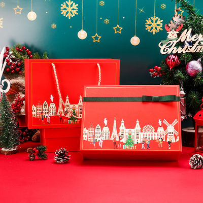 Caixas de empacotamento do Natal da capa dura do cartão alguma cor de PMS