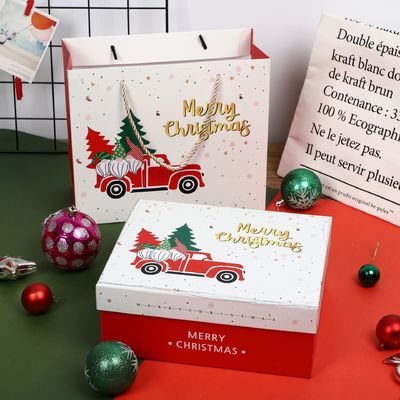 ODM rígido que carimba o Natal decorado caixas de empacotamento do fato