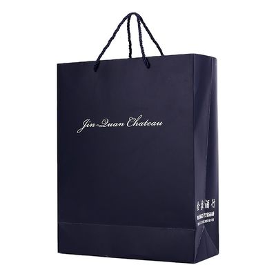 Logo Matt Varnish Printable Paper Bags feito sob encomenda descartável com punho