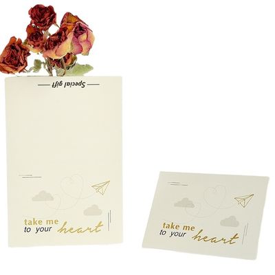 O cartão do convite do papel de embalagem do casamento 350gsm do aniversário com envolve
