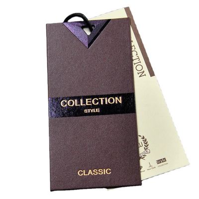 A corda CMYK do produto do fato personalizou Hang Tag Custom Logo