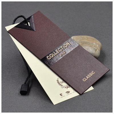 A corda CMYK do produto do fato personalizou Hang Tag Custom Logo