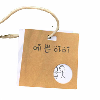 Hangtag personalizado CMYK 4C de Kraft do presente de Eco cartão amigável