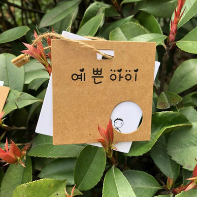 Hangtag personalizado CMYK 4C de Kraft do presente de Eco cartão amigável