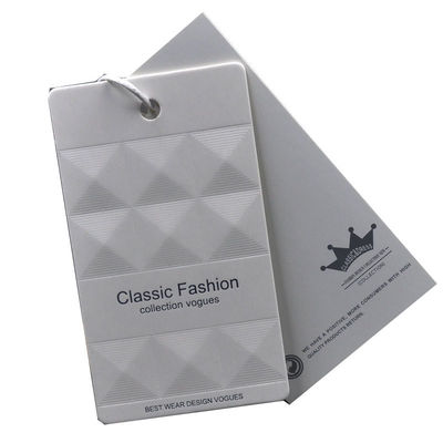 O OEM Debossing gravado DIY personalizou Hang Tag With String