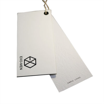 Papel de embalagem Hang Tags With String feito sob encomenda do logotipo 350g de Debossed