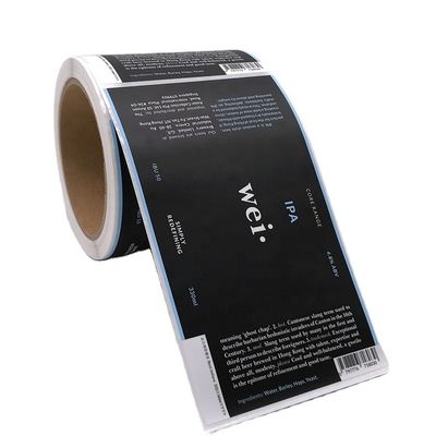 Etiqueta adesiva de papel de Juice Wine Glass Bottle Label da impressão do marfim