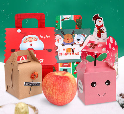 Dos doces amigáveis do presente CMYK do Natal de Eco caixa de empacotamento com punho