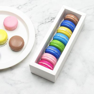 caixas feitas sob encomenda do empacotamento de alimento do oEM Macaron com janela clara