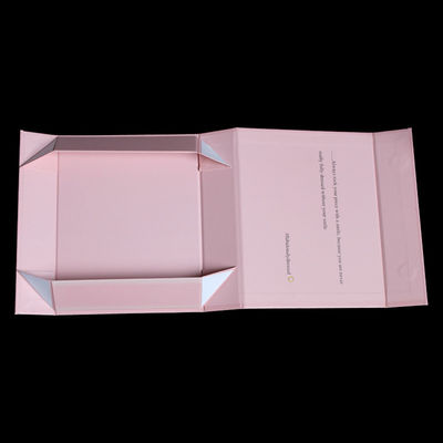 O livro de empacotamento dobrável da caixa do cartão 1000g rígido cor-de-rosa luxuoso deu forma