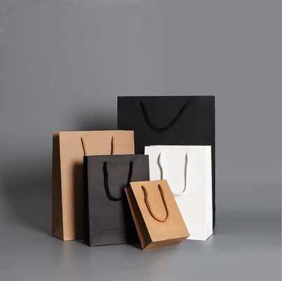 Sacos de papel imprimíveis portáteis do offset 4C do papel de embalagem para a loja reusável