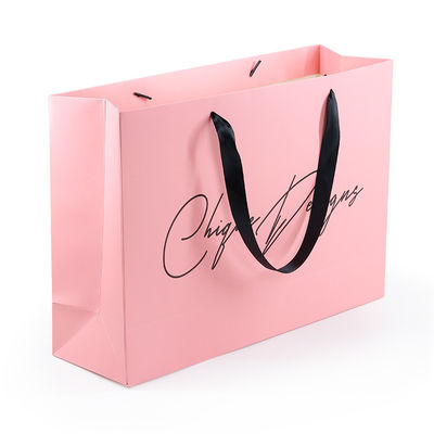 Sacos de papel imprimíveis feitos sob encomenda de LOGO Cosmetics Gift CMYK com punho
